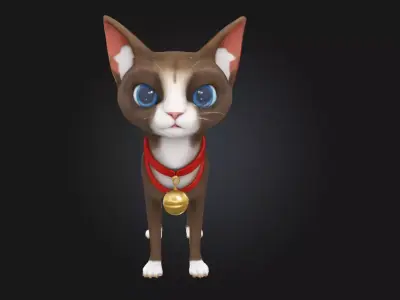Playful Kitty  Whiskers Wiggles and Wonder 3D model