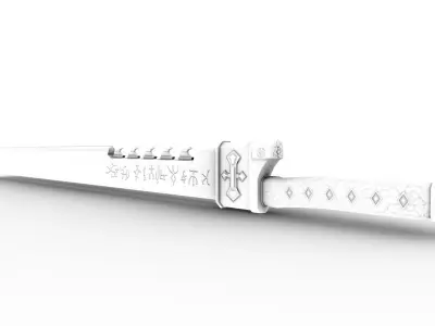 Weapon Sword Blade Gameready Free low-poly 3D model