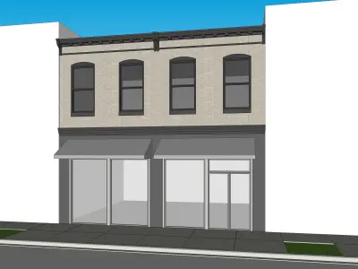 00-34-Exterior Shop Low-poly 3D model