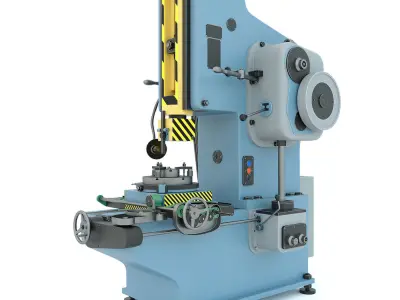 Industrial milling machine tool 7402 3D model
