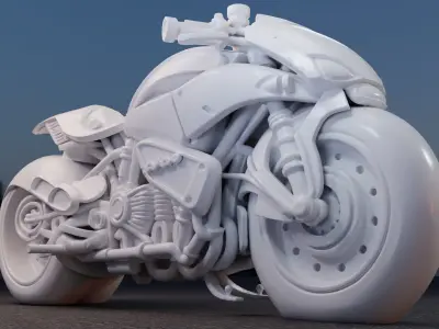 NovaBlade 3D Printable Futuristic Motorcycle Model 3D print model