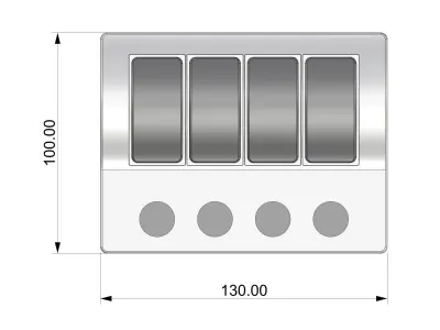 Marine Switch Panel 4 3D model