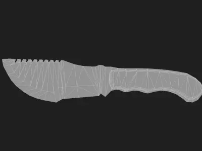 Tactical Knife Low-poly 3D model