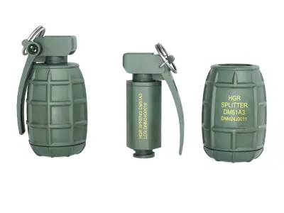 DM51 Hand Grenade Low-poly 3D model purchase