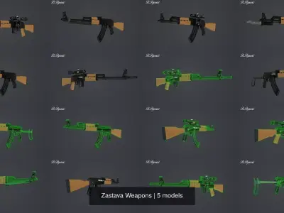 Zastava Weapons 3D Model Pack