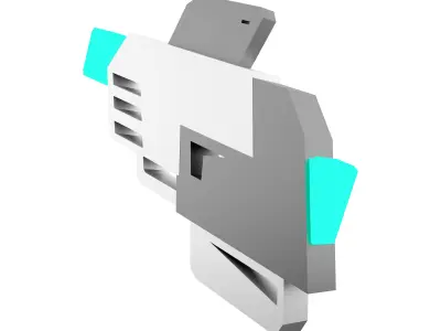 3d Sci-Fi shotguns for shooting in space icon 3D model