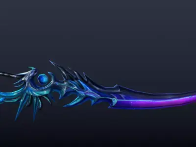 Futuristic Sword Low-poly 3D model 23