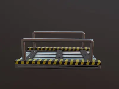 Short Bridge Low-poly 3D model
