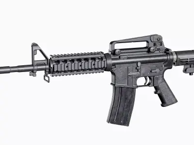 M4 Modular Colt M4A1 AR 15 Low-poly 3D model