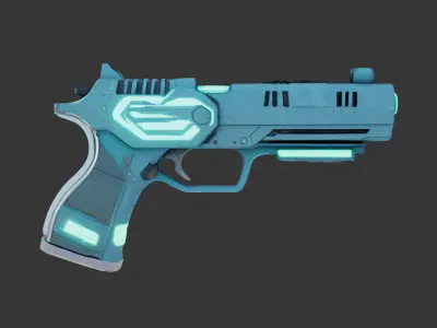 Futuristic Handgun Free low-poly 3D model