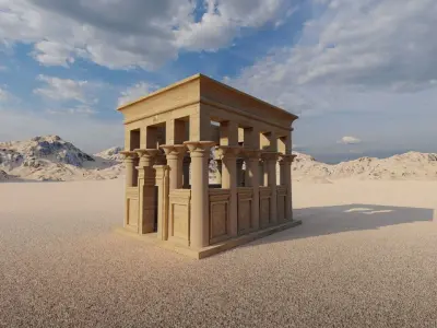 Zigurat ancient pyramid-Ziggurat Temple 3D model 4
