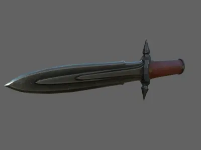 Knife Low-poly 3D model 15