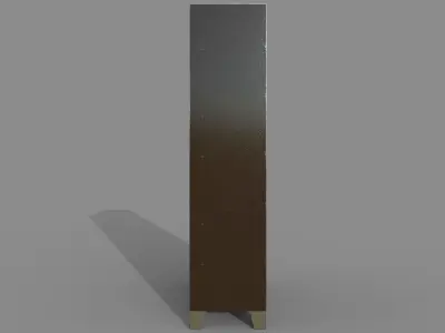 Old Military Green Steel Cabinet Low-poly 3D model