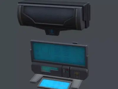Futuristic stylized console Low-poly 3D model purchase
