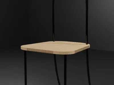 5 Wooden Chair for free Free low-poly 3D model