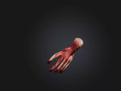 Bloodly Body part Low-poly 3D model