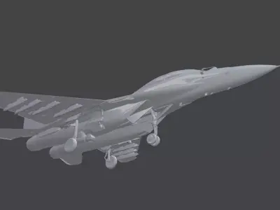 MiG-35 Fighter Jet High Poly Detailed 3D Model 3D model