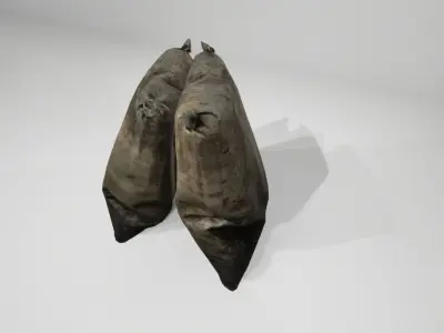medieval bags UE4 Quality medieval serie Low-poly 3D model