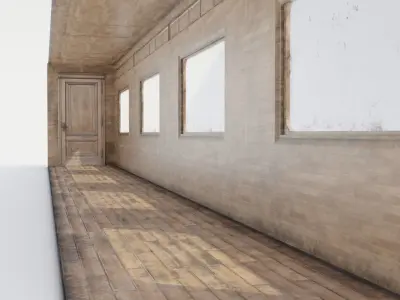Old Train Wagon 3D model