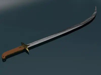 game ready low poly sword Free low-poly 3D model purchase