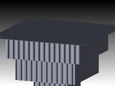 Impact Attenuator Honeycomb Crashbox 3D model