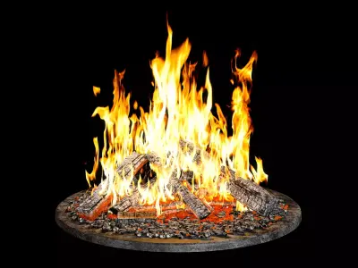 Bonfire 1 Free low-poly 3D model