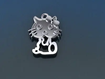 Hello kitty Pandant Free 3D print model