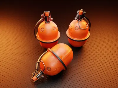 Hand Grenade v4 3D model