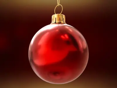 Red Glossy Christmas Ornament &amp;ndash; Christmas Decoration 3D model