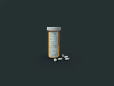 Pain Killer Low-poly 3D model