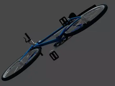 Bicycle Low-poly 3D model 17