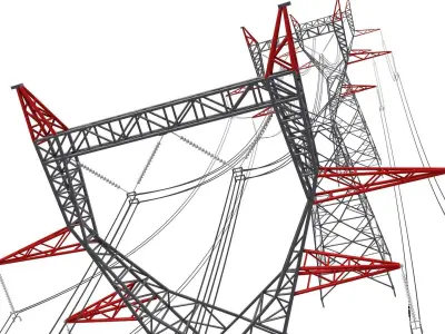 Electrical Power Line 3D model purchase