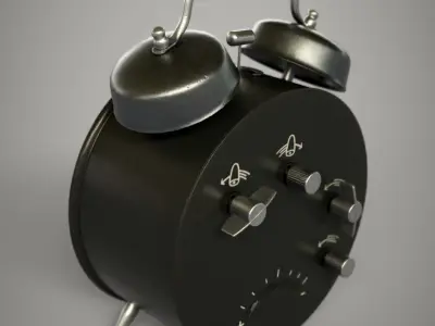 Alarm Clock Low-poly 3D model