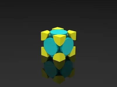 FCC unit cell Free 3D model