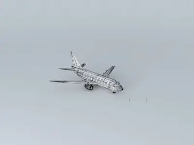 737 with Emergency slide Free 3D model