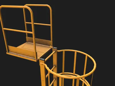 Modular Ladders Low-poly 3D model