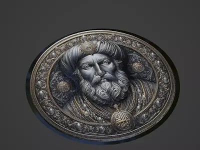 Suleiman the Magnificent Medallion 3D print model get