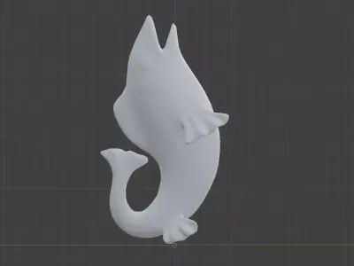 Porcelain Fish Statue - High Res 3D Print ready Free 3D print model