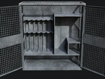 Large Military Storage Locker - Game Ready PBR Low-poly 3D model