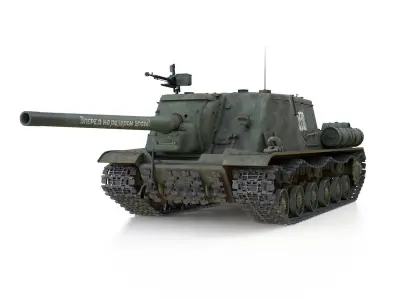 ISU-122 - 3338 - Soviet heavy self-propelled gun 3D model
