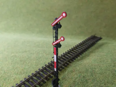 Railway Semaphore static restricted speed 1-87 resin 3D print model