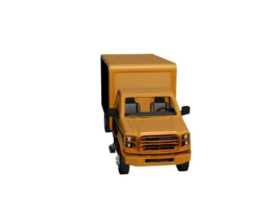 Generic Light Duty Box Truck Compact Urban Cargo Vehicle 06 3D model