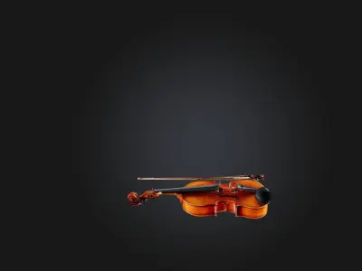 Rare Antique Violin Low-poly 3D model