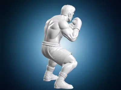 Rocky Balboa Training Figure 3D Printable 3D print model