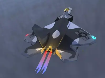 f-22 raptor 3d model in detail  animation ready USA F-22 RAPTOR 3D model