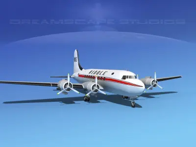 Douglas DC-4 Riddle Airlines 3D model