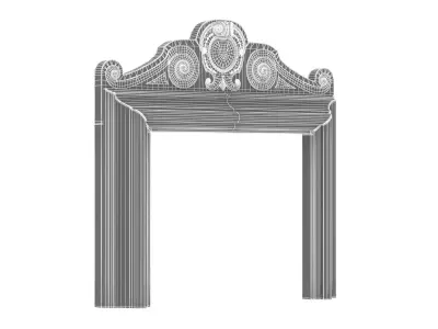 Fireplace Ornamentation Low-poly 3D model