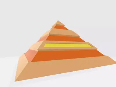 Sci-fi free flying low poly pyramid Free low-poly 3D model