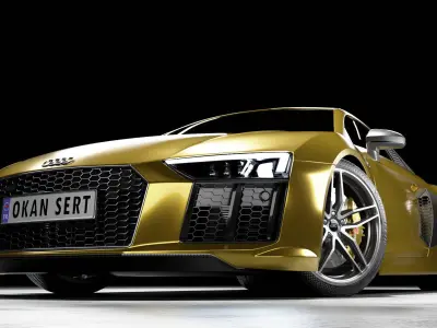 Audi R8 V10 Design and Rendering Free 3D model