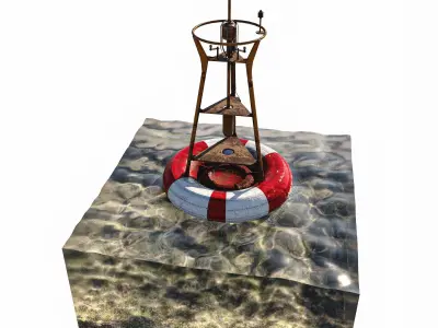 Navigation buoy Low-poly 3D model